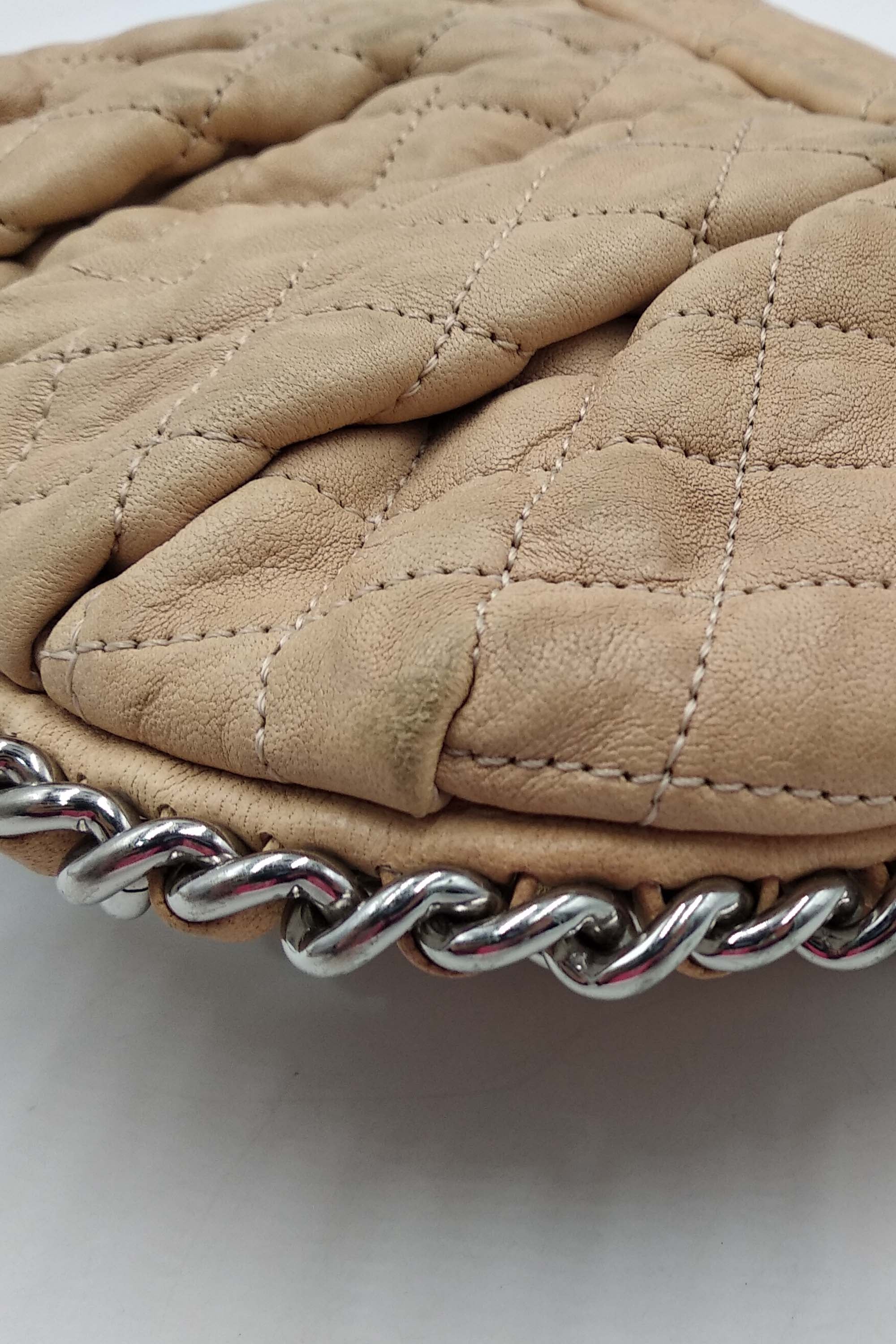 Mini Chain Around Flap Bag Beige