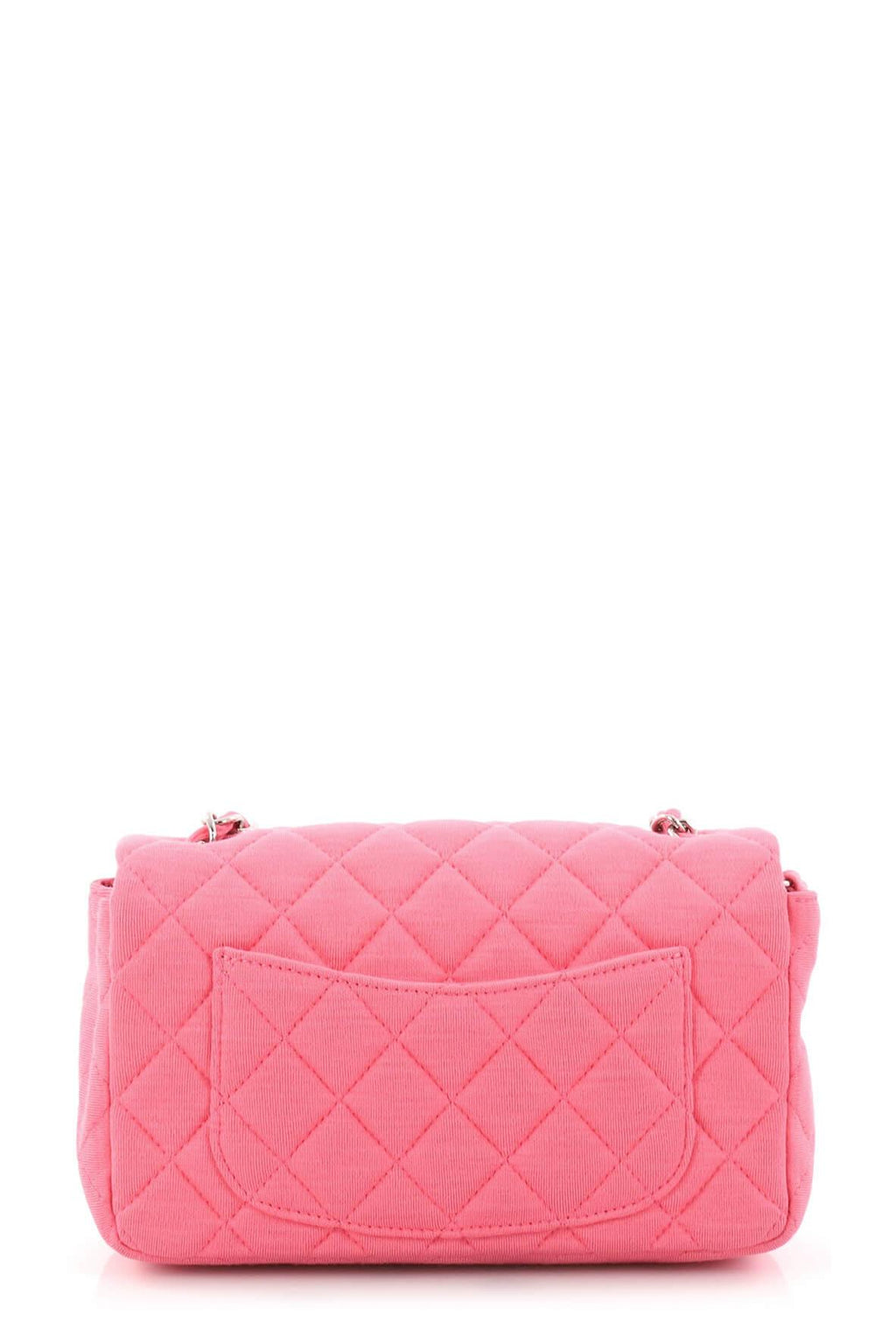Mini Classic Single Flap Bag Pink Jersey