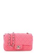 Mini Classic Single Flap Bag Pink Jersey
