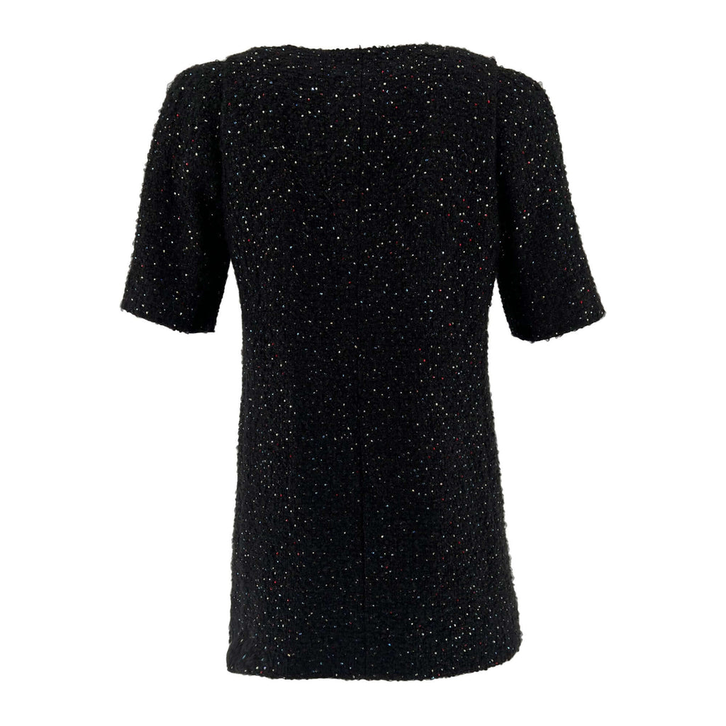 Pre owned Chanel wool Tweed Crystal Novelty Button Designer Jacket/Dress
