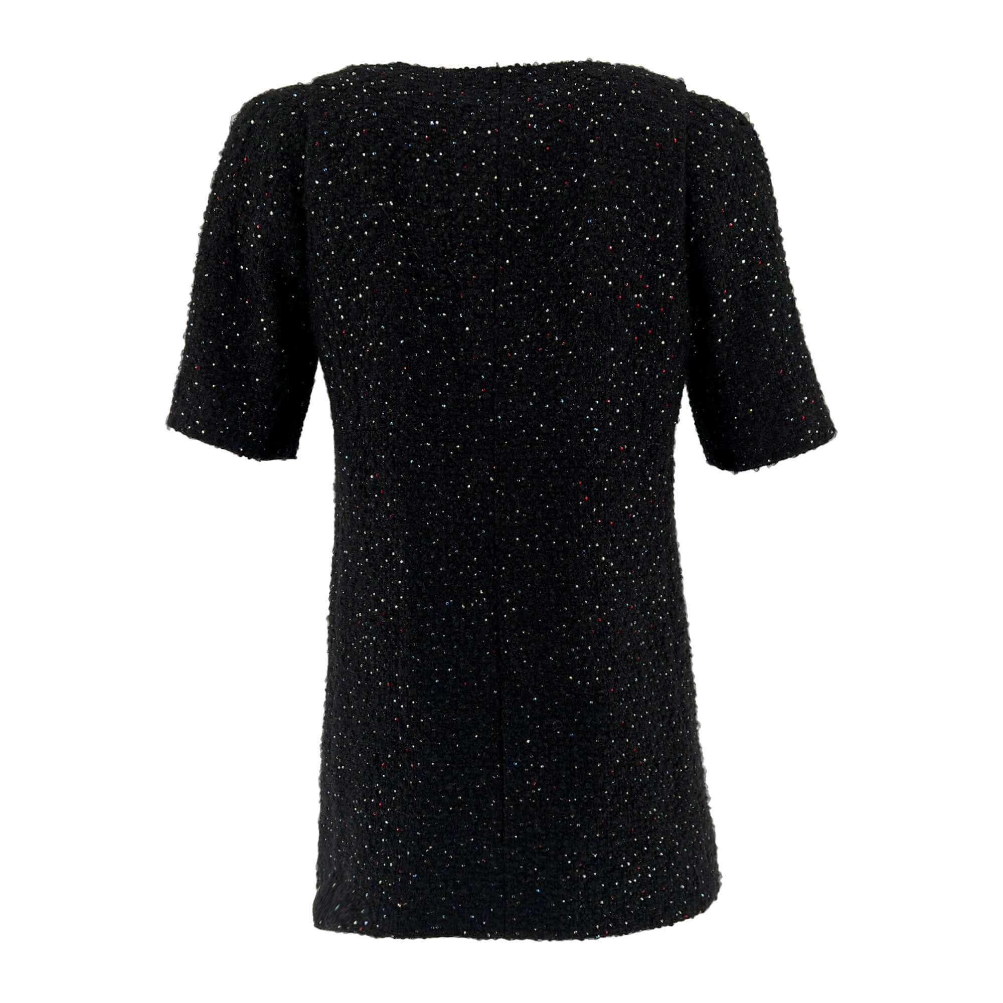 Pre owned Chanel wool Tweed Crystal Novelty Button Designer Jacket/Dress