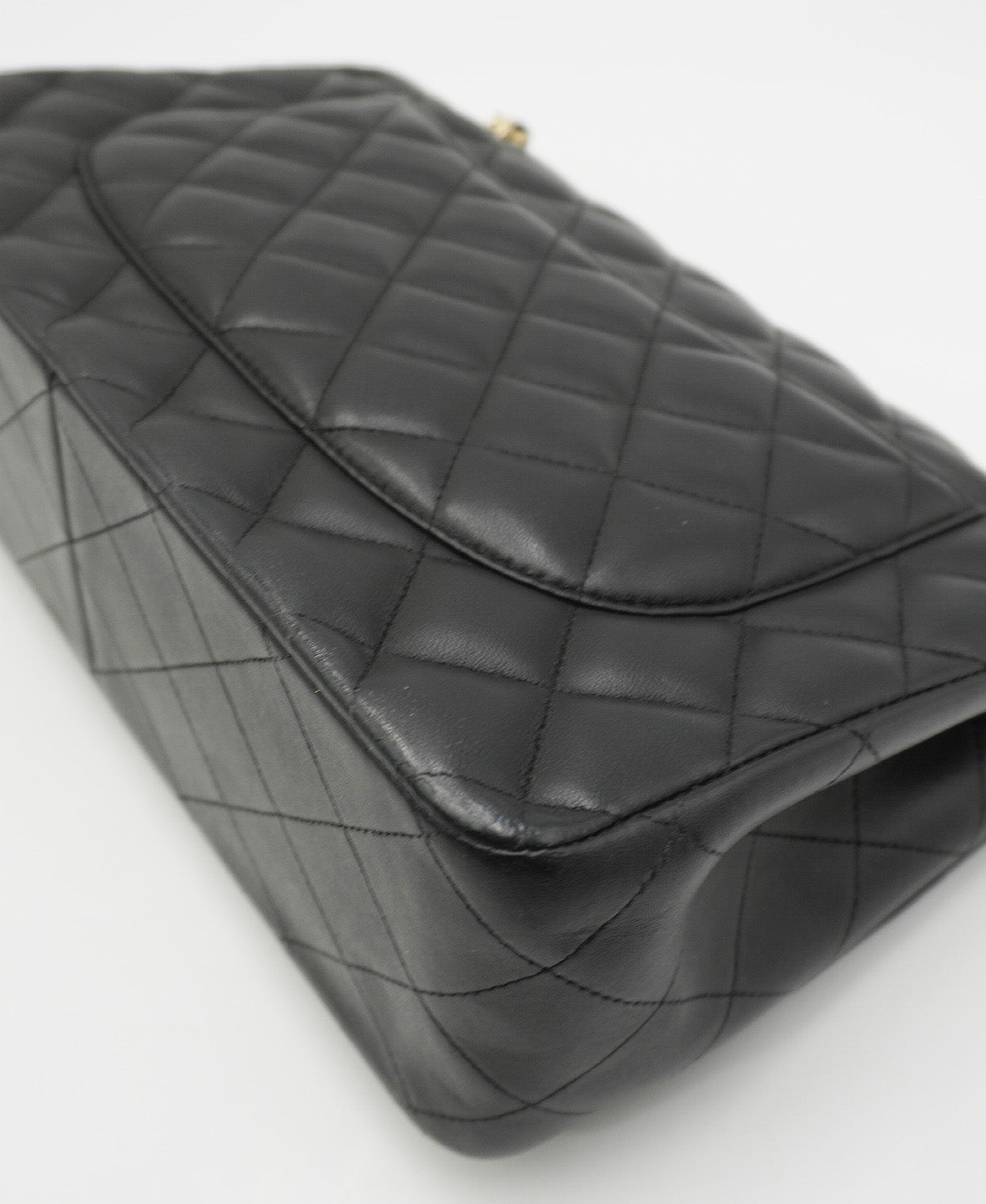 Quilted Jumbo Classic Double Flap Bag GHW Black