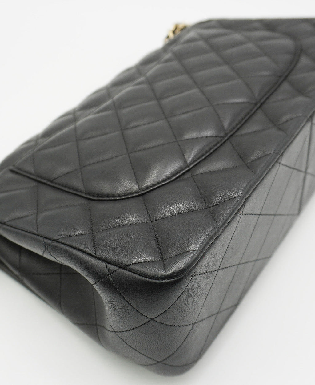 Quilted Jumbo Classic Double Flap Bag GHW Black