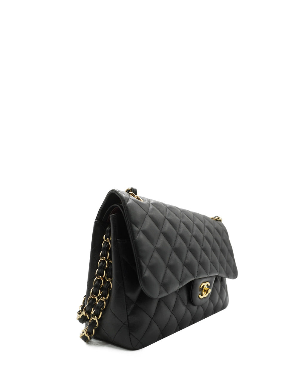 Quilted Jumbo Classic Double Flap Bag GHW Black