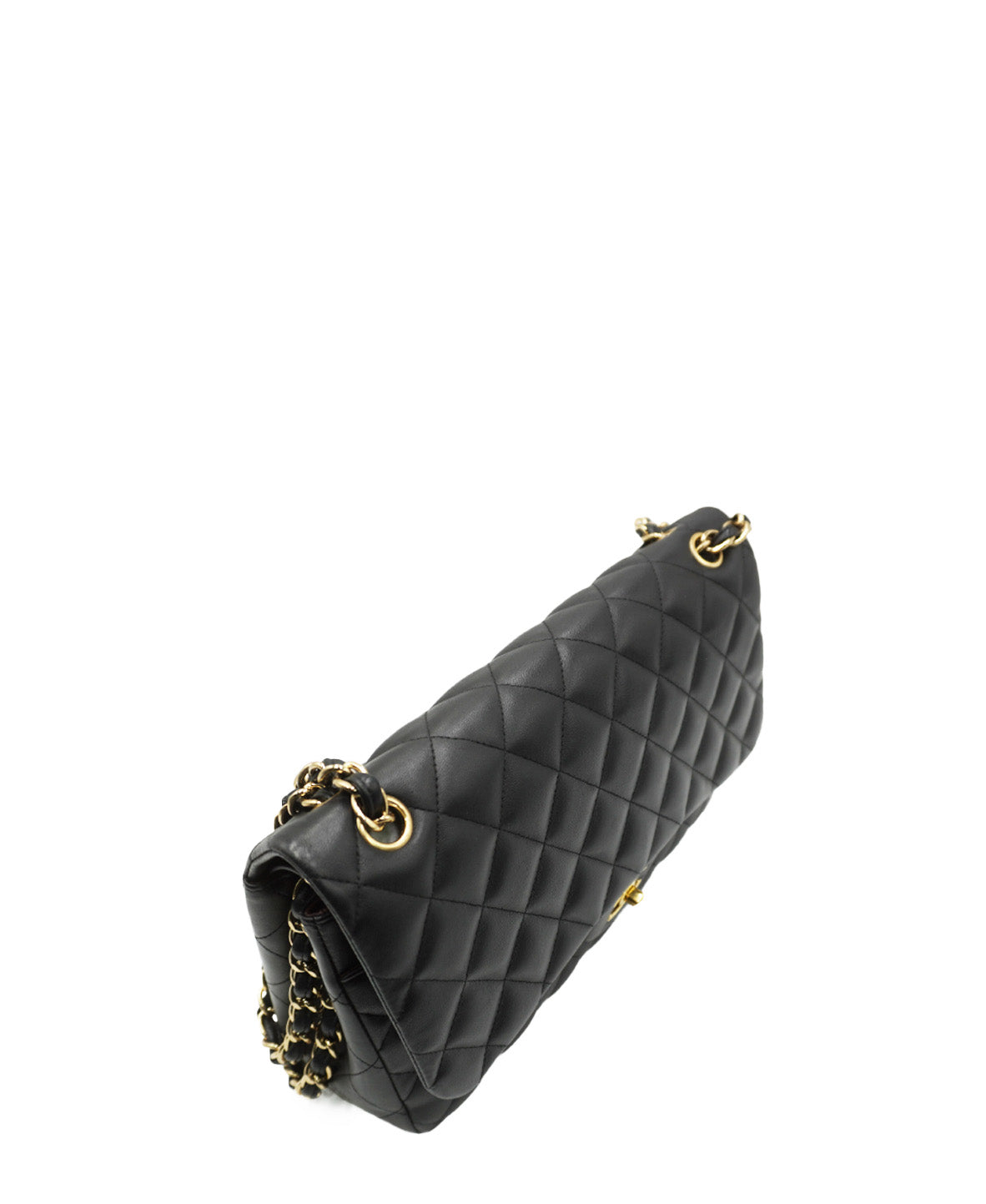 Quilted Jumbo Classic Double Flap Bag GHW Black