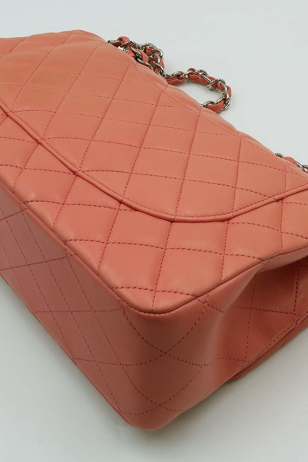 Quilted Jumbo Classic Double Flap Bag Pink