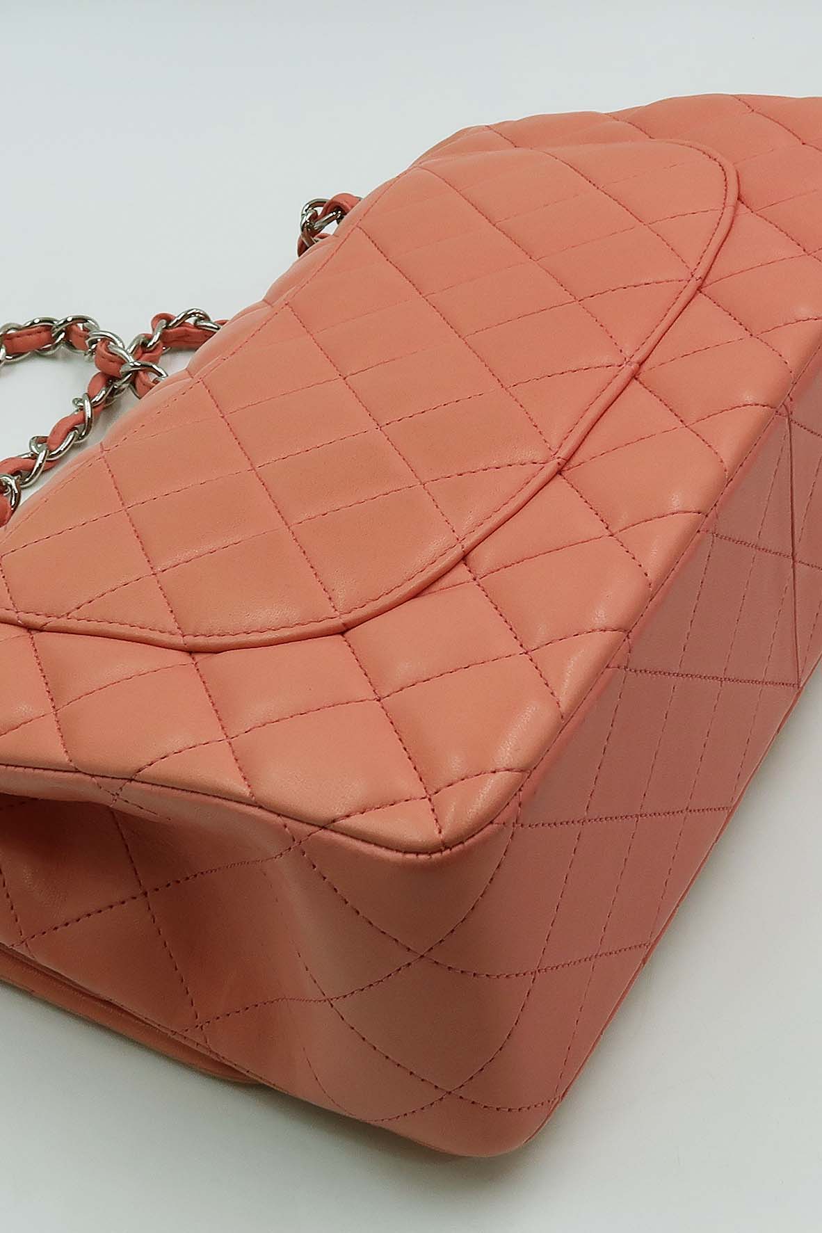 Quilted Jumbo Classic Double Flap Bag Pink