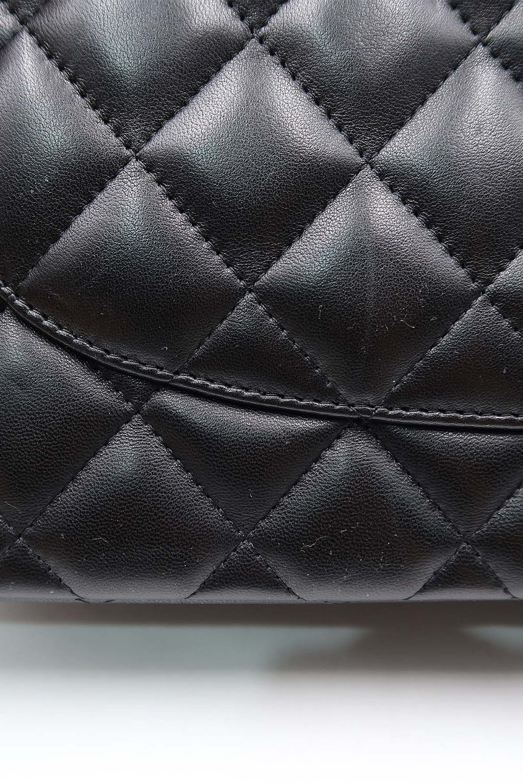 Quilted Lambskin Jumbo Classic Flap Bag with Gold Hardware Black