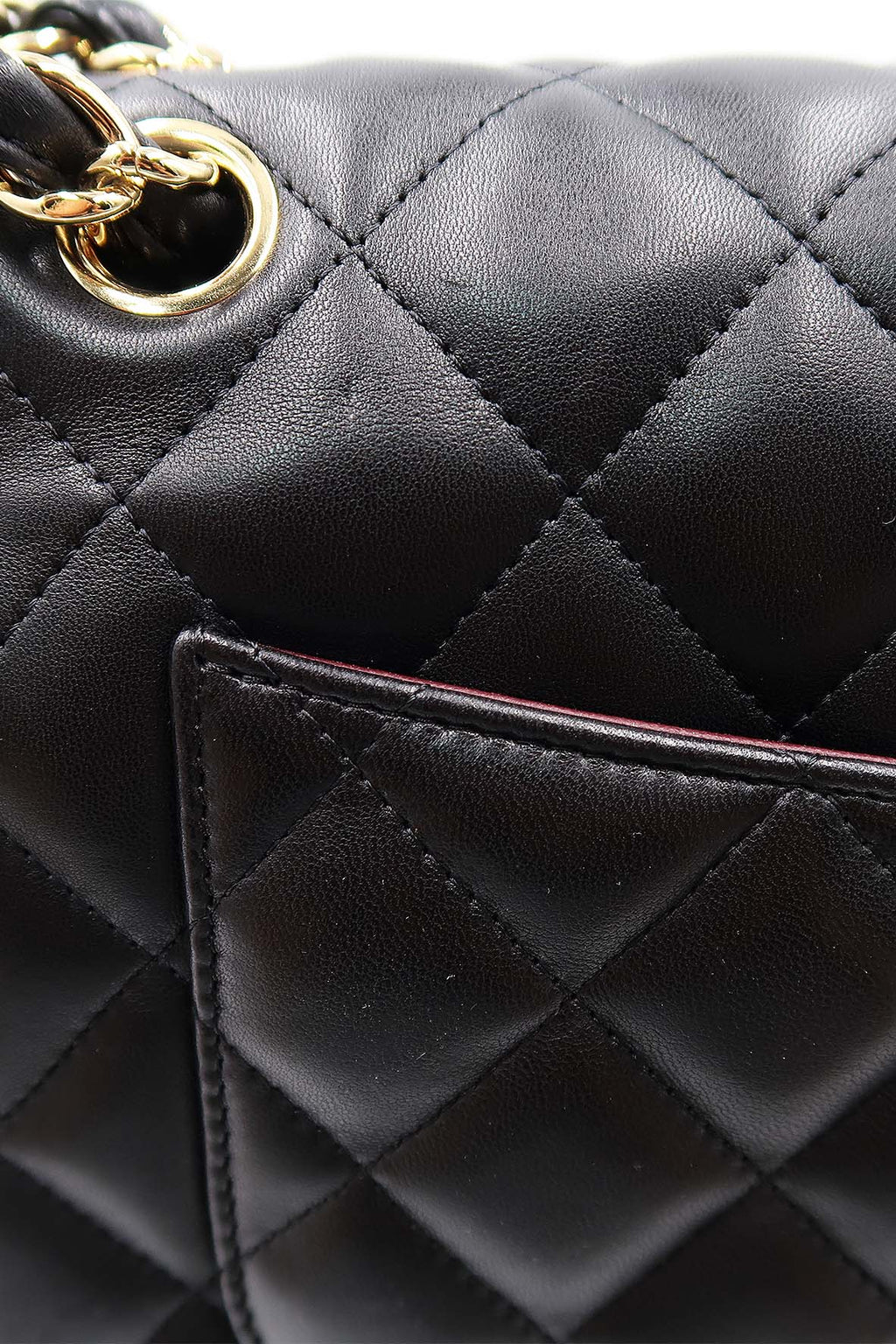 Quilted Lambskin Jumbo Classic Flap Bag with Gold Hardware Black