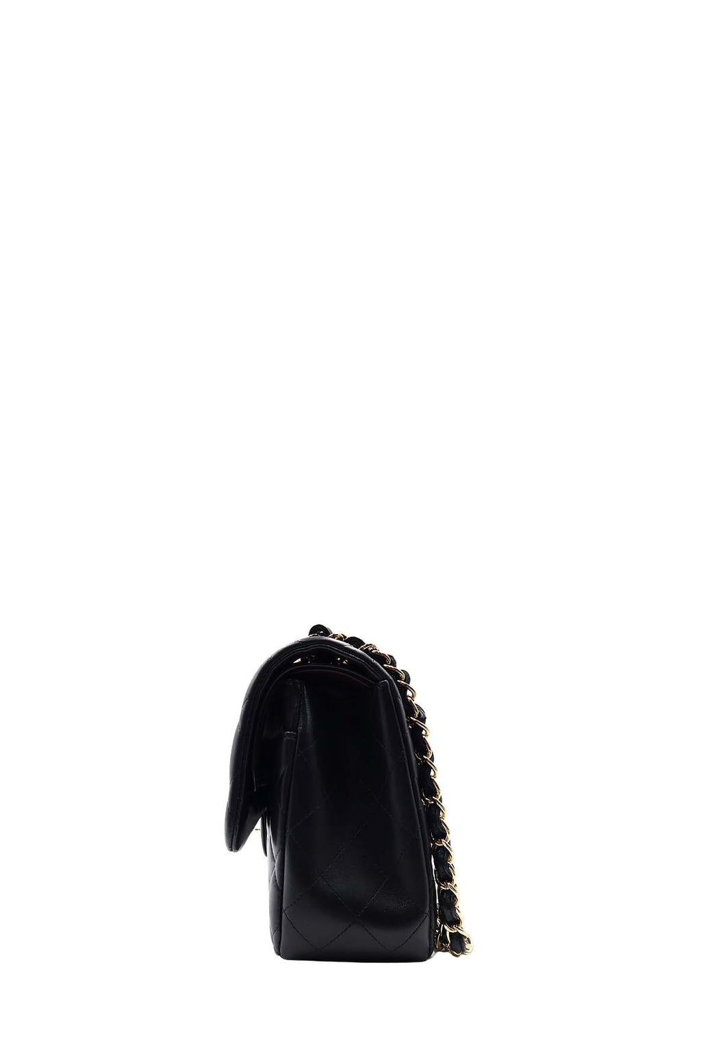 Quilted Lambskin Jumbo Classic Flap Bag with Gold Hardware Black