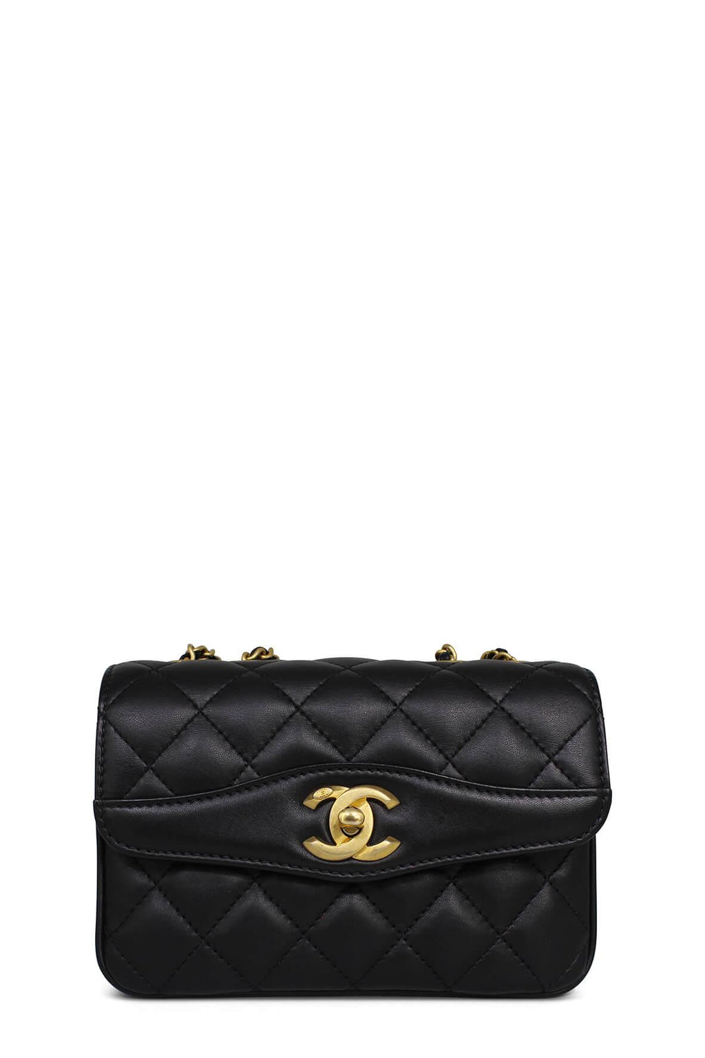 Small Coco Vintage Flap Bag Black with Gold Hardware