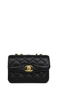 Small Coco Vintage Flap Bag Black with Gold Hardware
