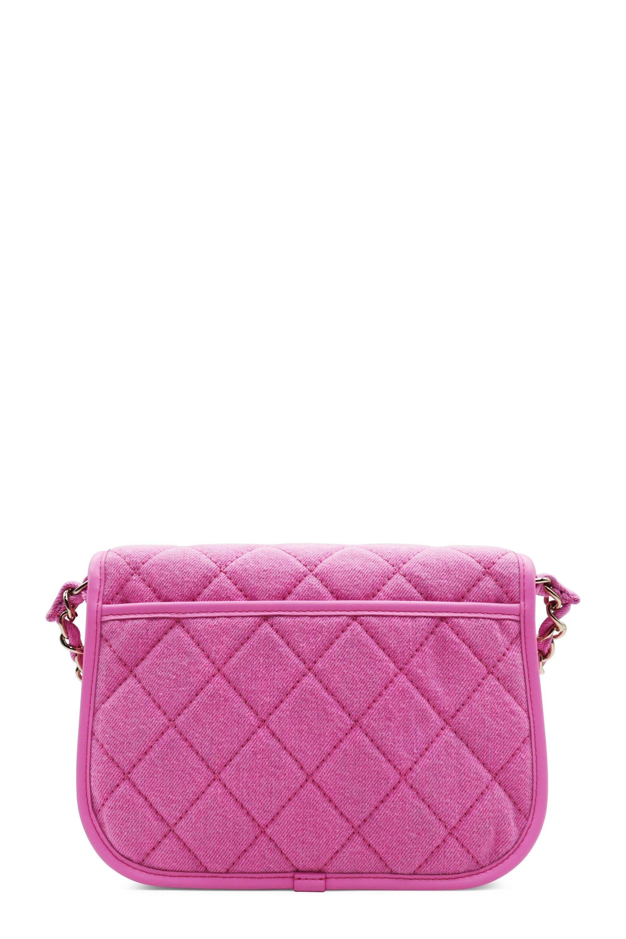 Small Denim Messenger Bag Pink