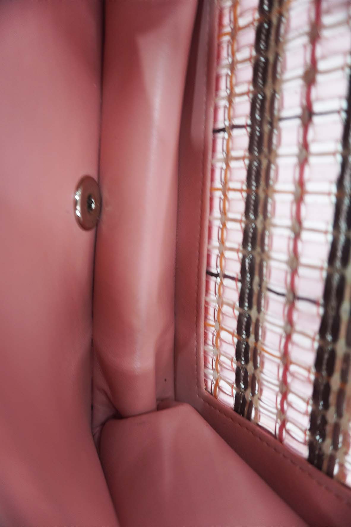 Small Woven PVC Boy with Silver Hardware Pink