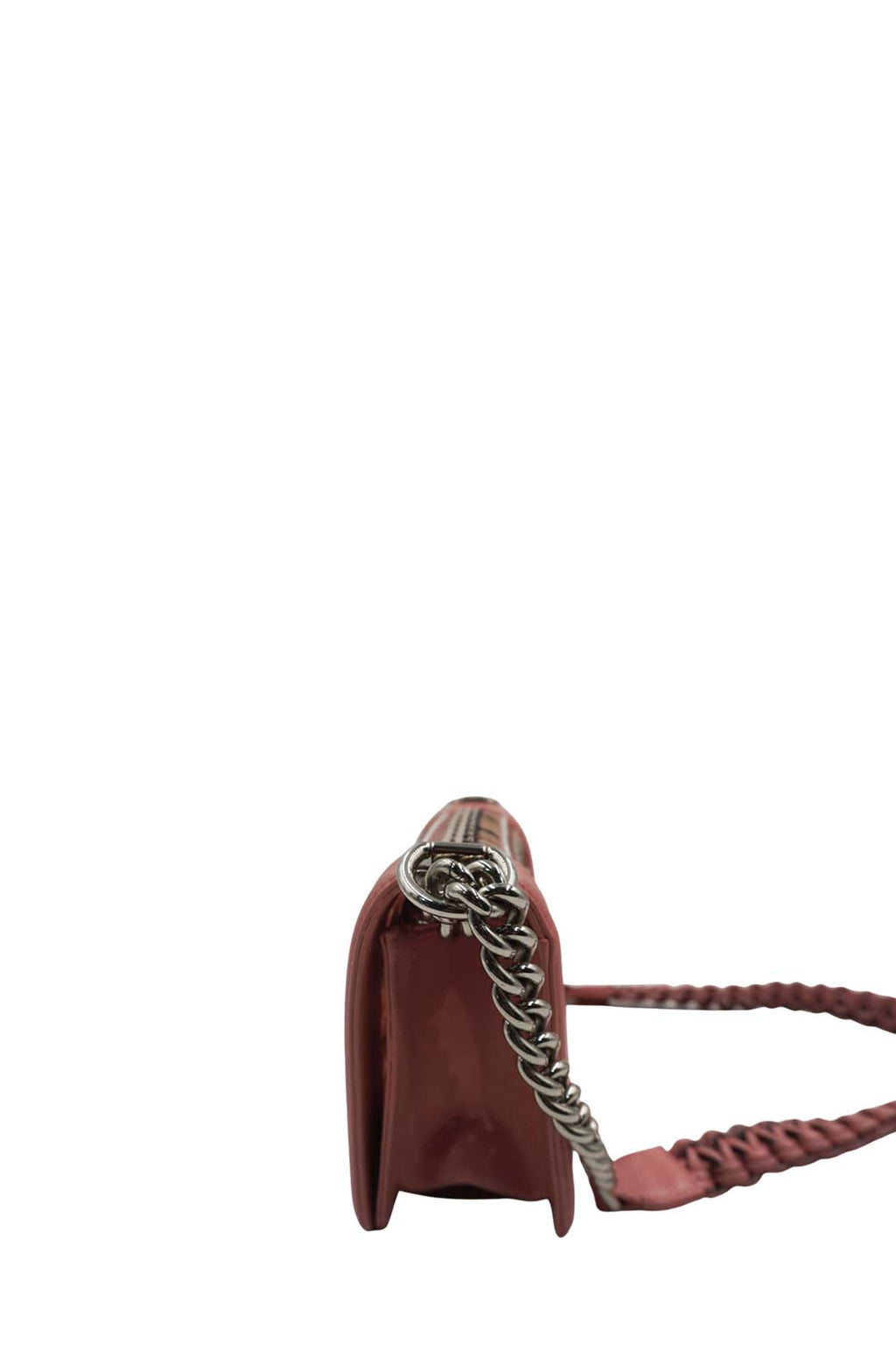 Small Woven PVC Boy with Silver Hardware Pink