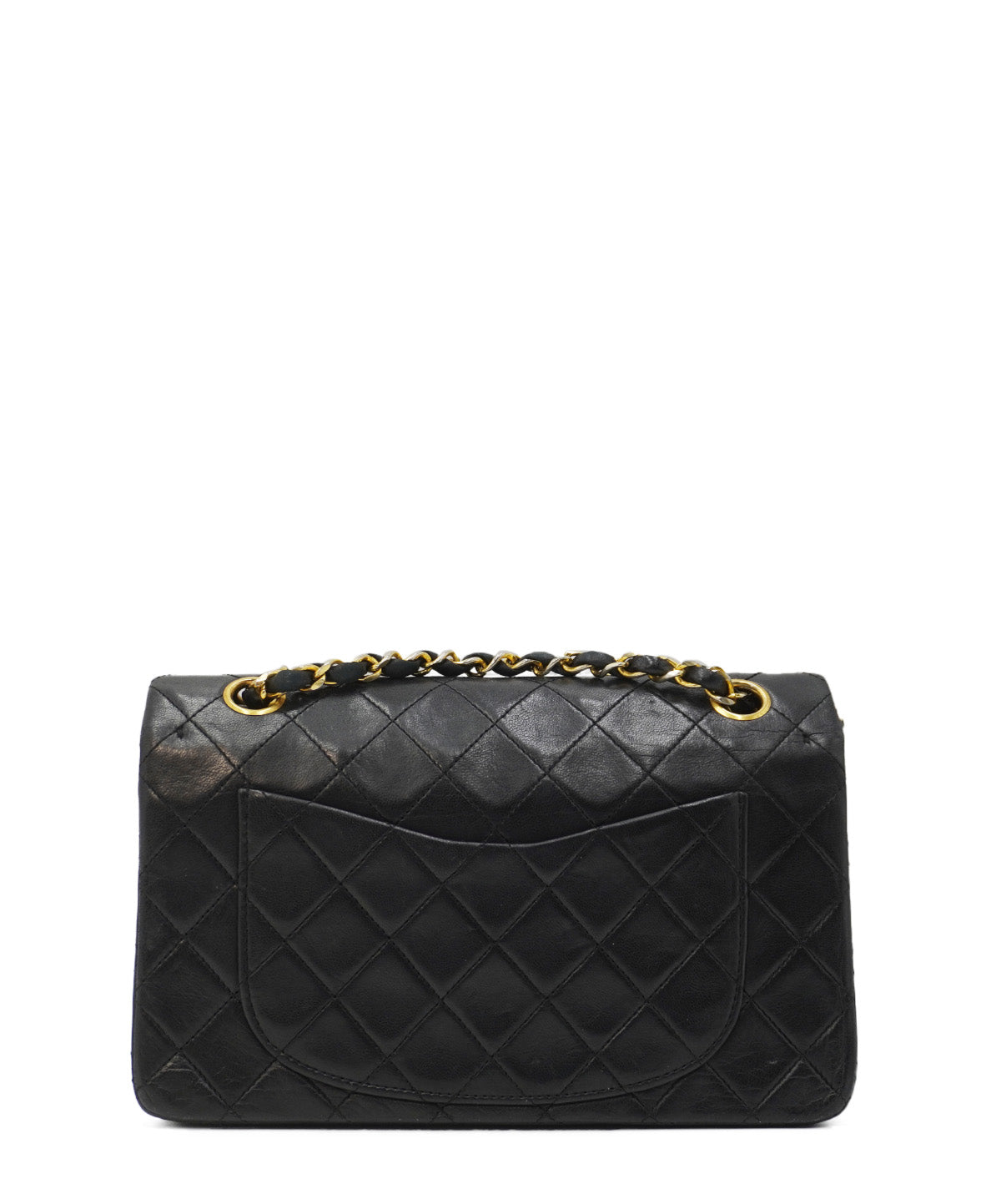 Small Classic Vintage Double Flap Bag Black
