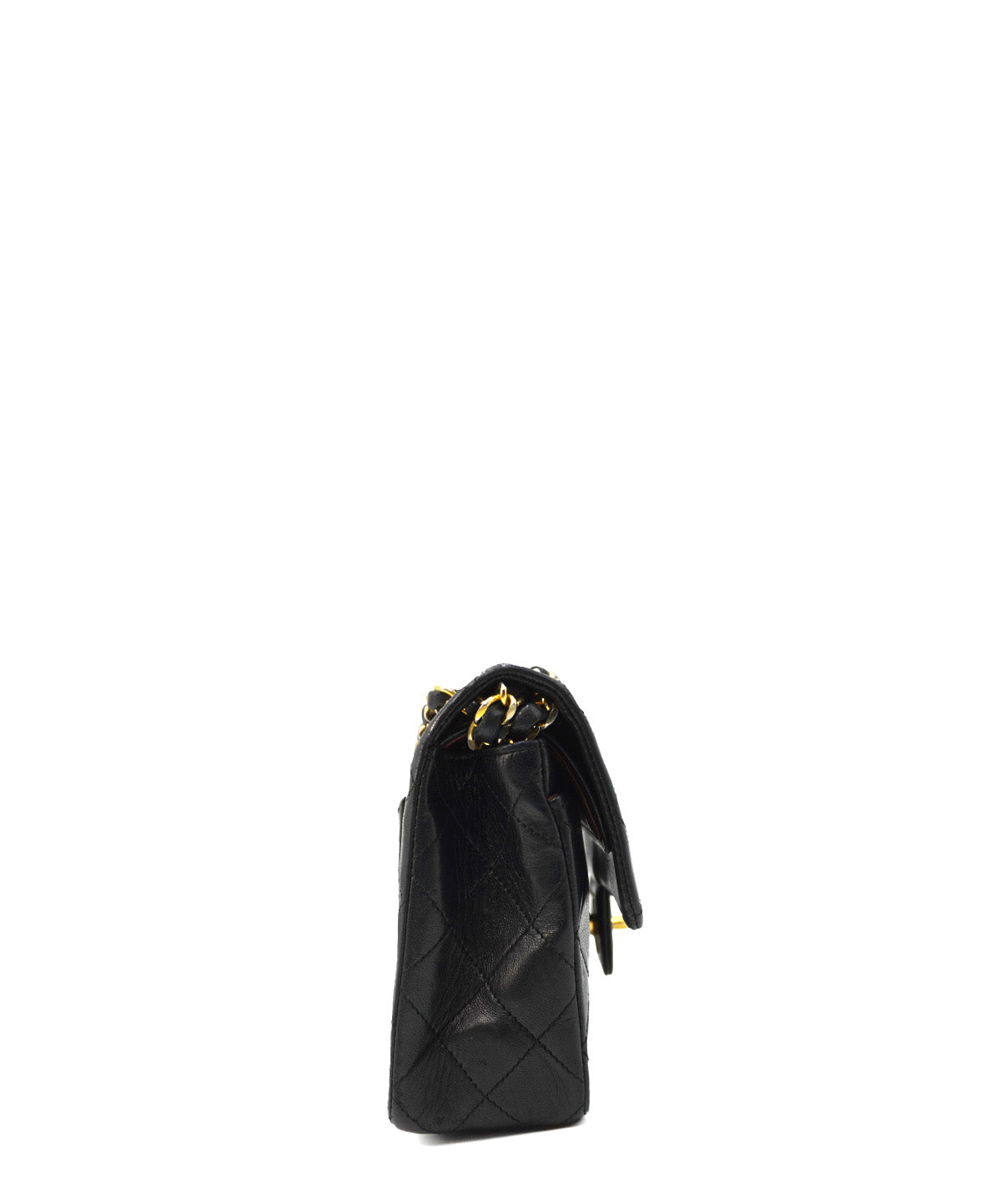 Small Classic Vintage Double Flap Bag Black