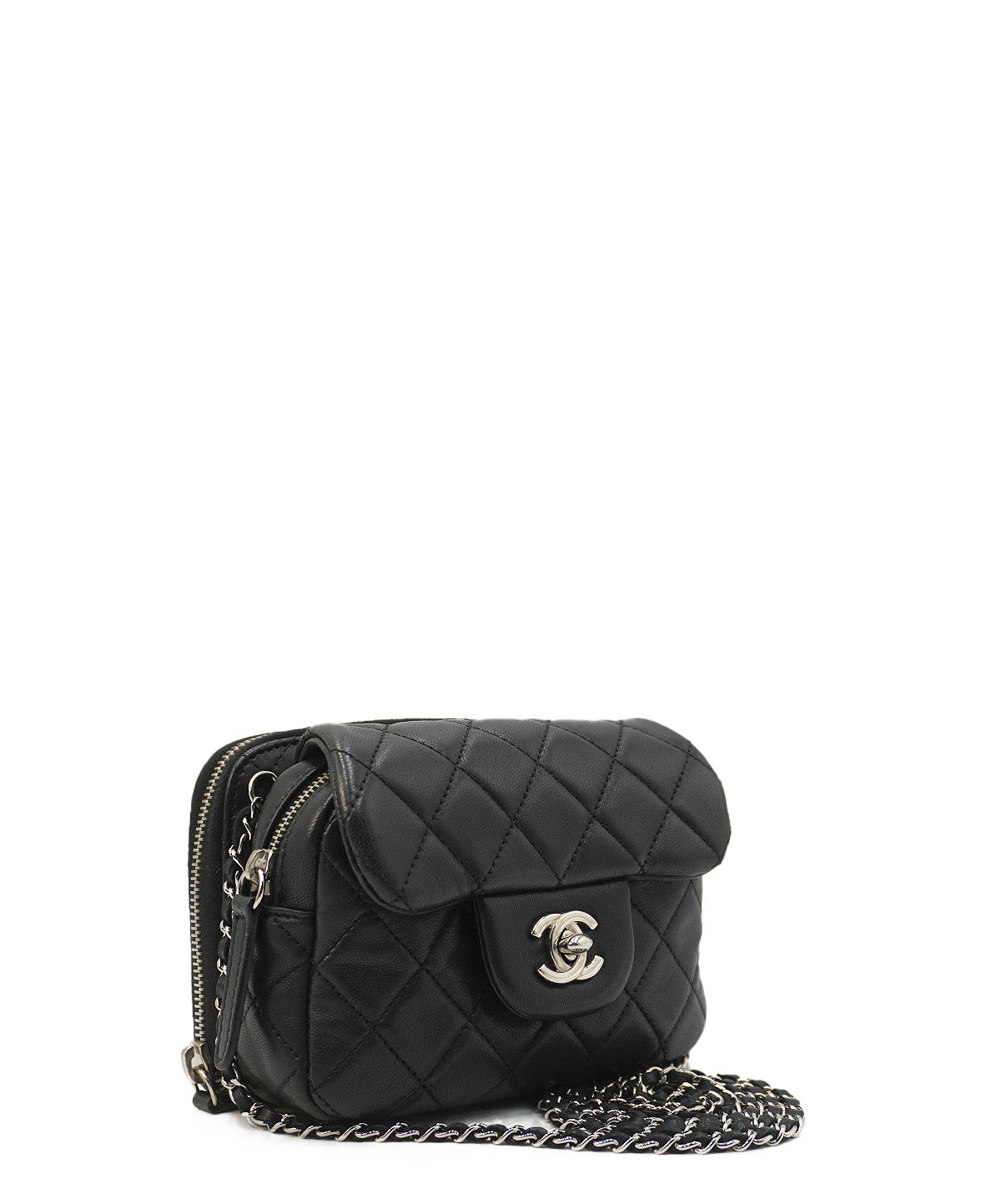 Ultimate Stitch Mini Flap Bag Black