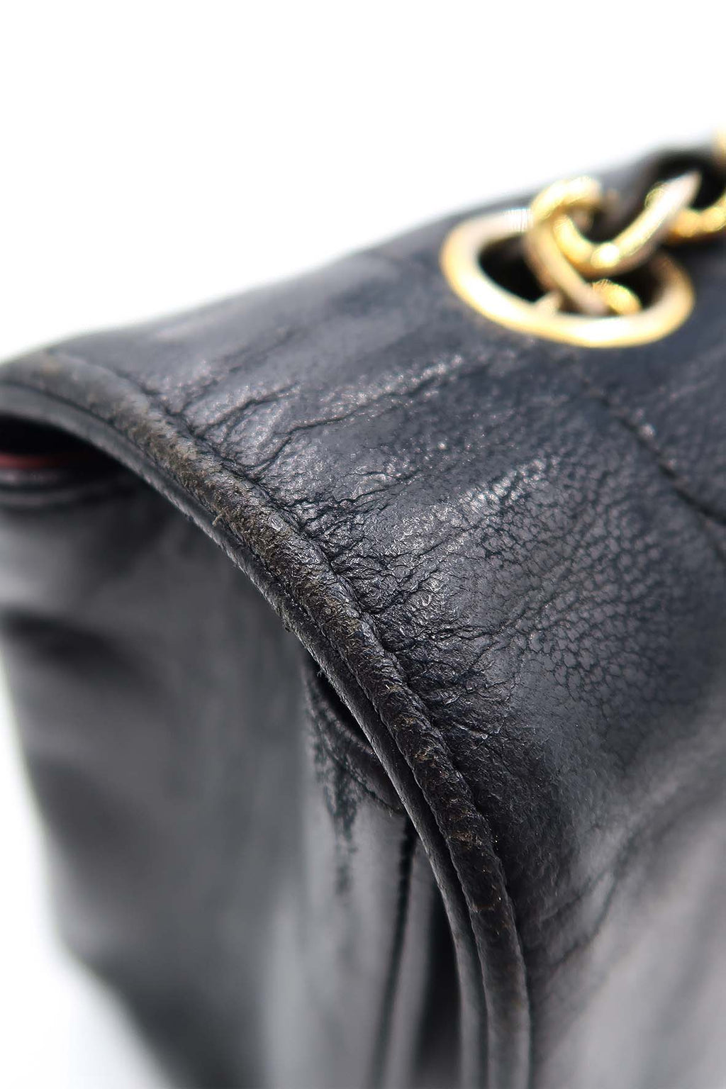Vintage Quilted Lambskin Medium Diana Flap Bag with Gold Hardware Black