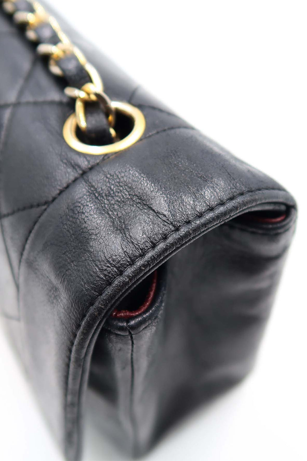Vintage Quilted Lambskin Medium Diana Flap Bag with Gold Hardware Black