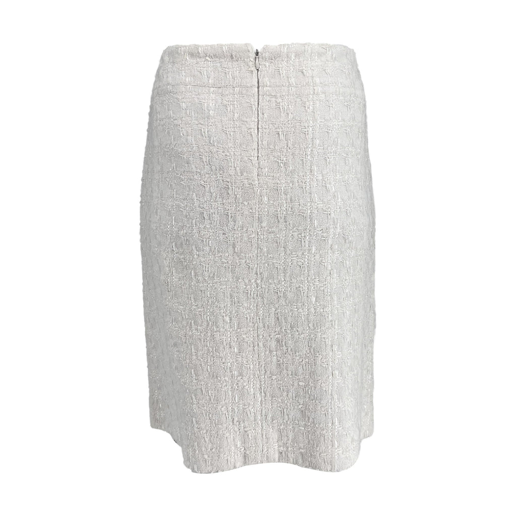 Chanel White Tweed Skirt