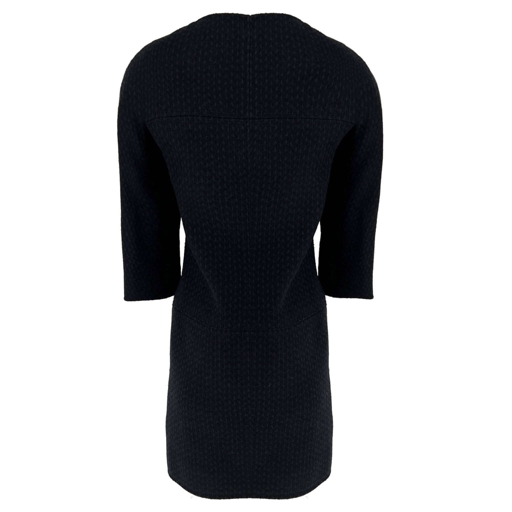 Pre owned Chanel wool navy and black designer coat/dress