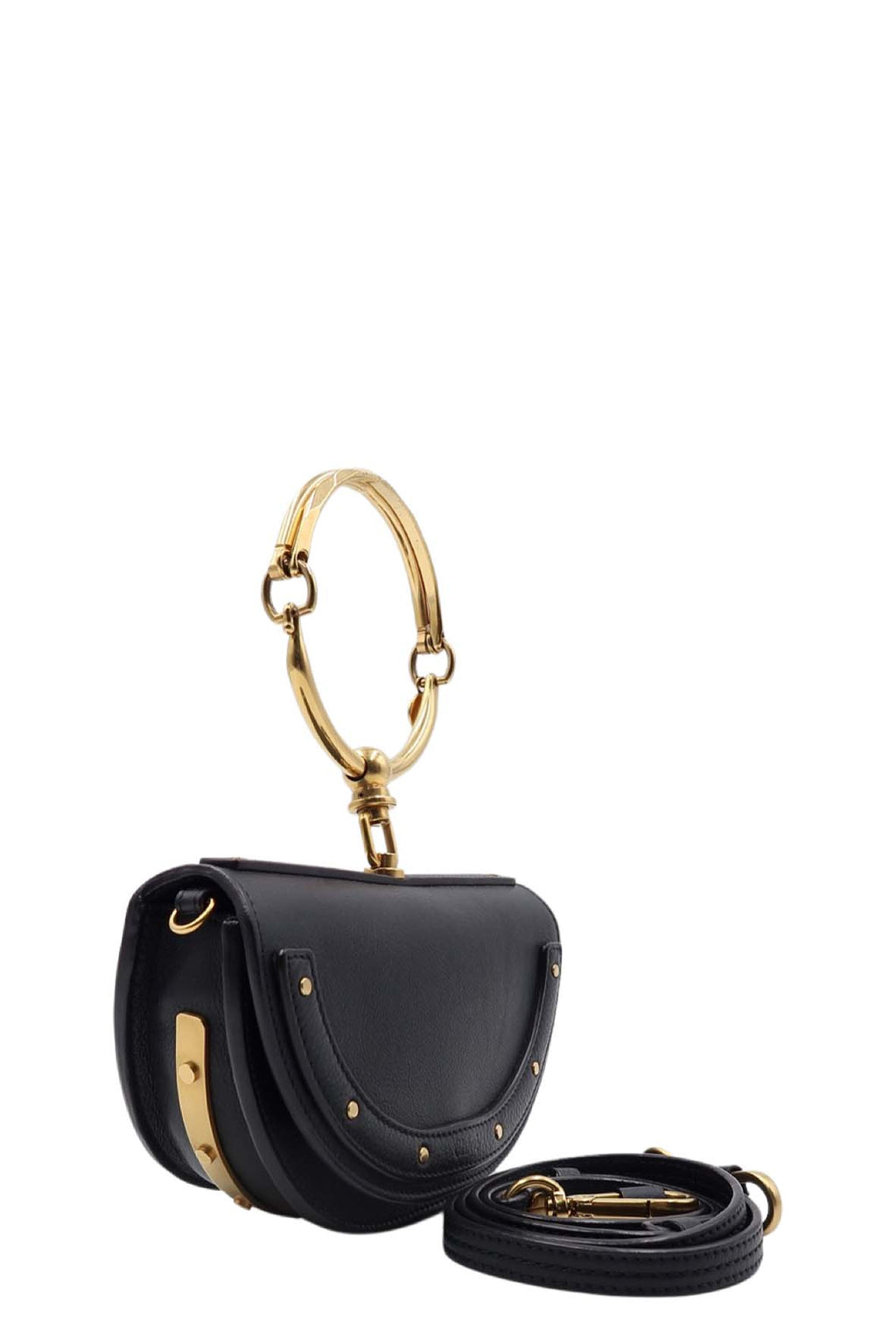 Small Nile Minaudiere Bracelet Bag Black