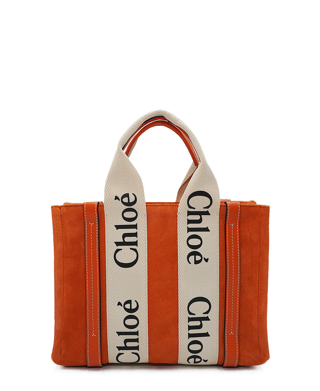 Small Suede Woody Tote Orange