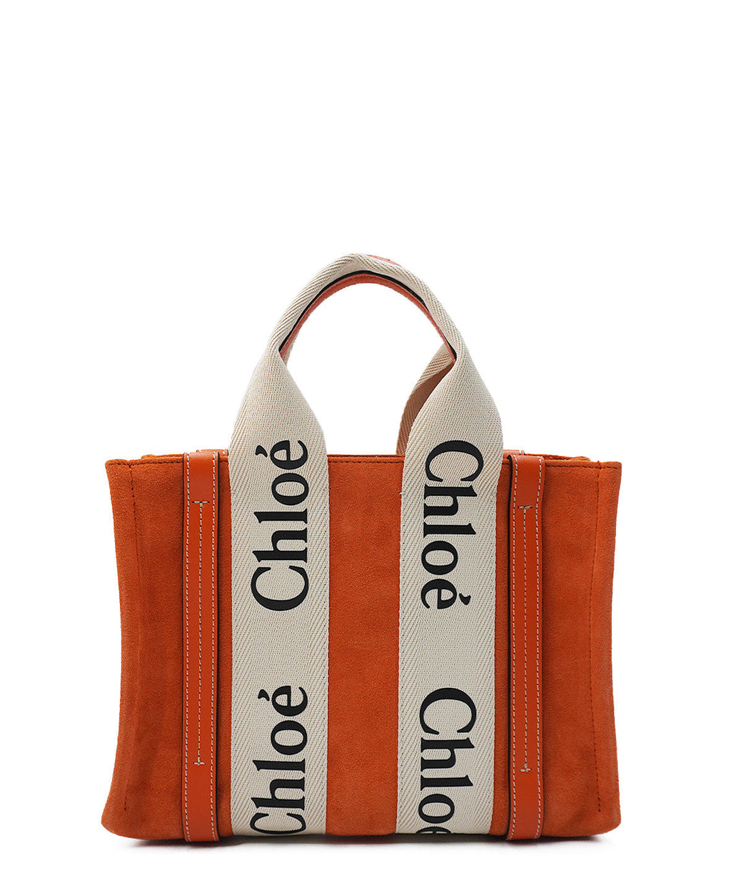 Small Suede Woody Tote Orange