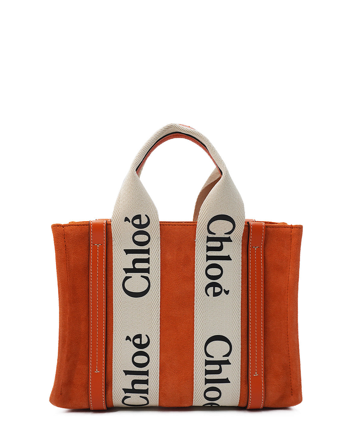 Small Suede Woody Tote Orange