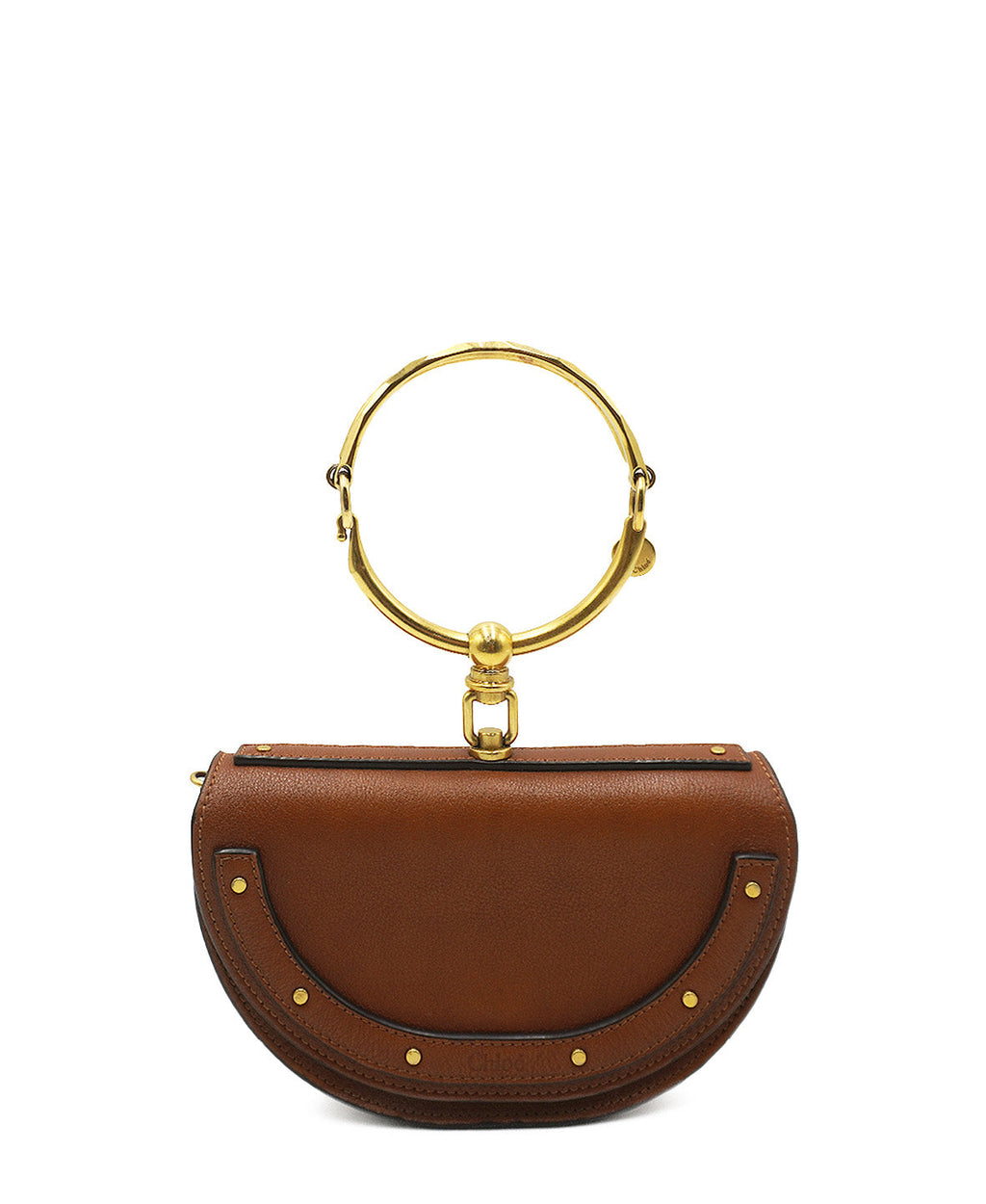Small Nile Minaudiere Bracelet Bag Caramel