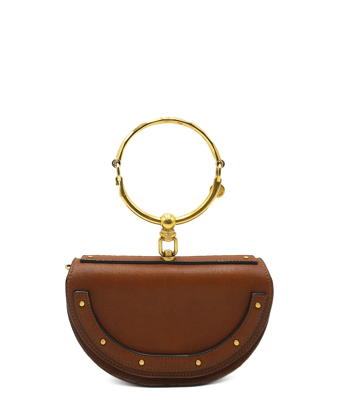 Small Nile Minaudiere Bracelet Bag Caramel