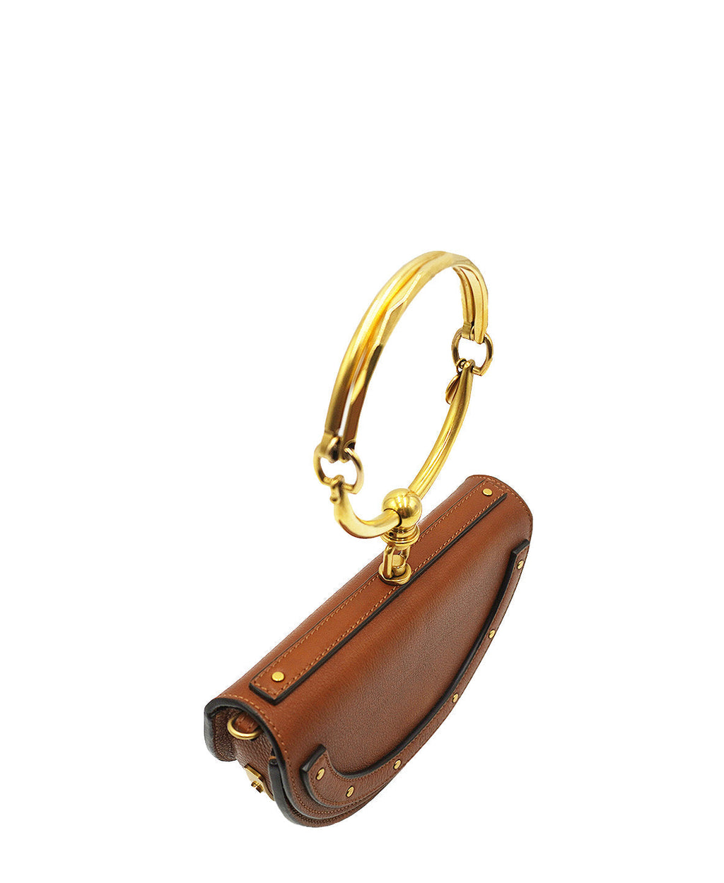 Small Nile Minaudiere Bracelet Bag Caramel
