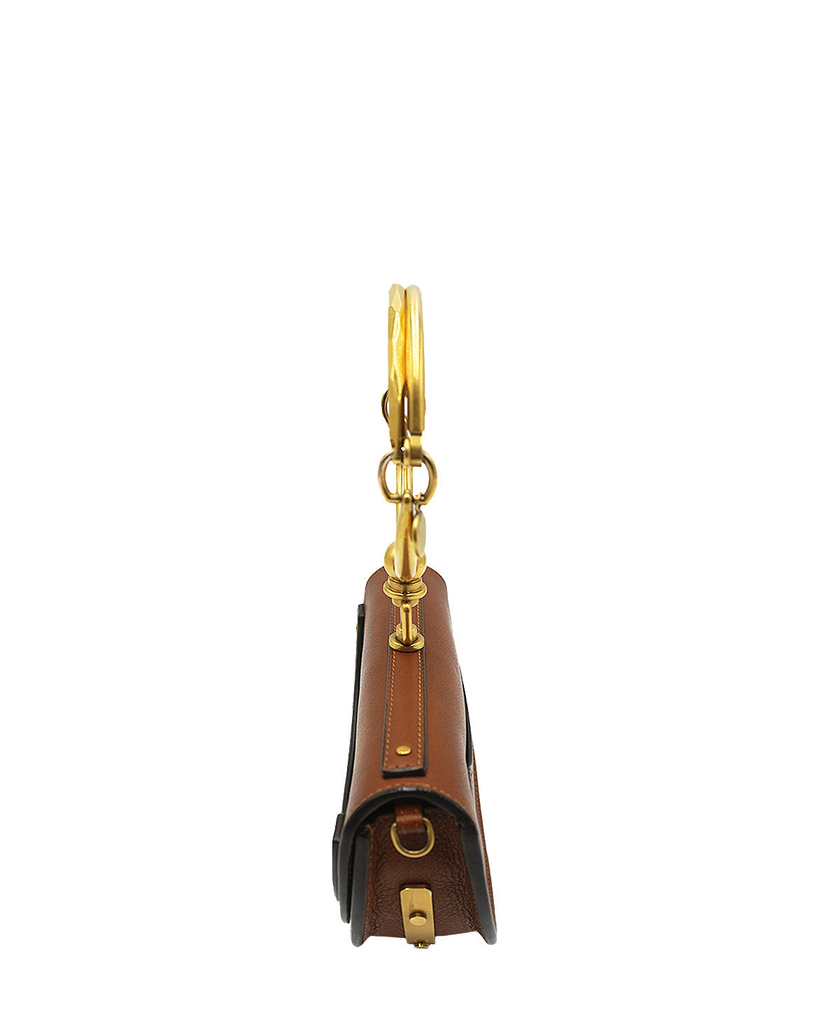 Small Nile Minaudiere Bracelet Bag Caramel
