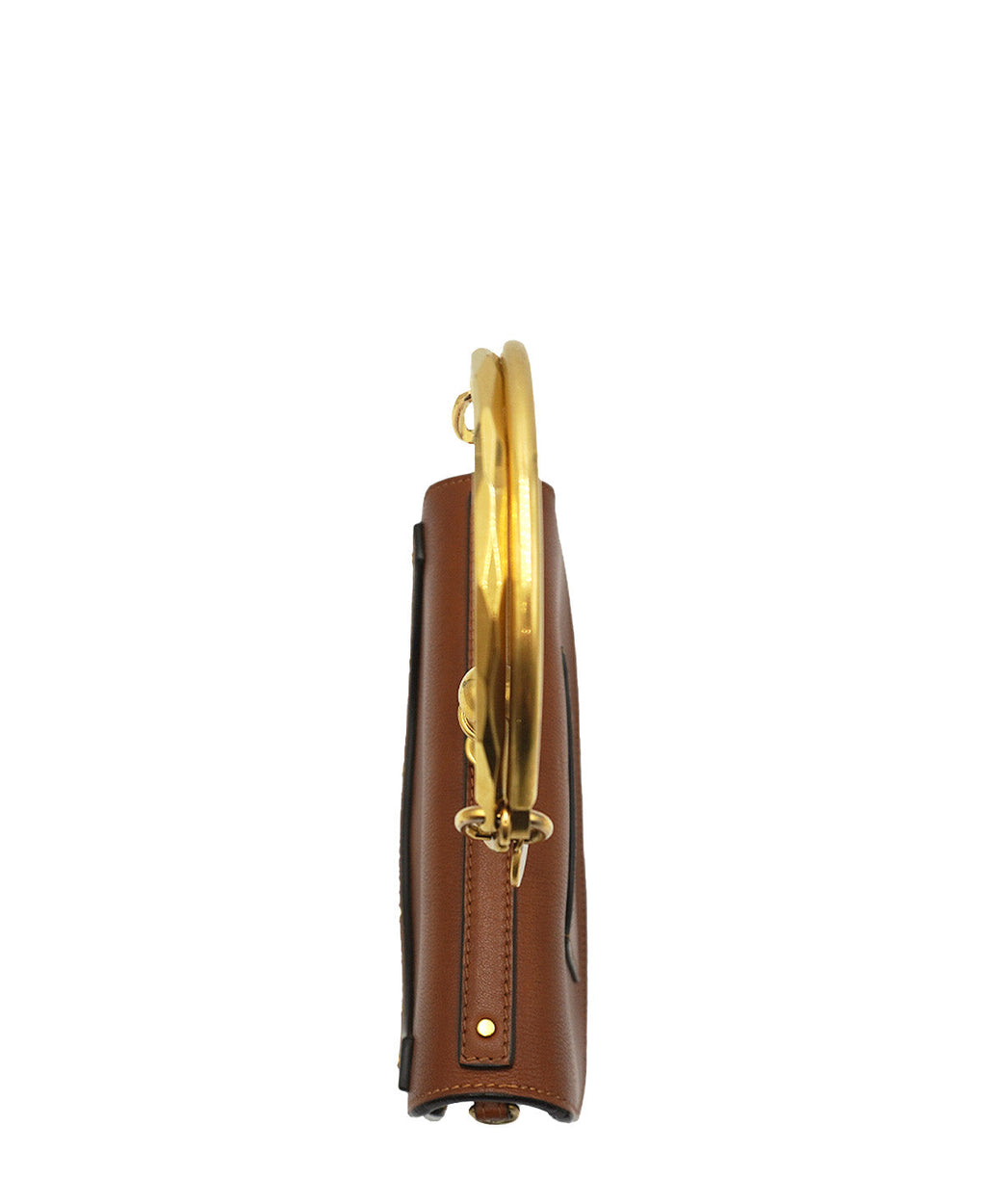 Small Nile Minaudiere Bracelet Bag Caramel