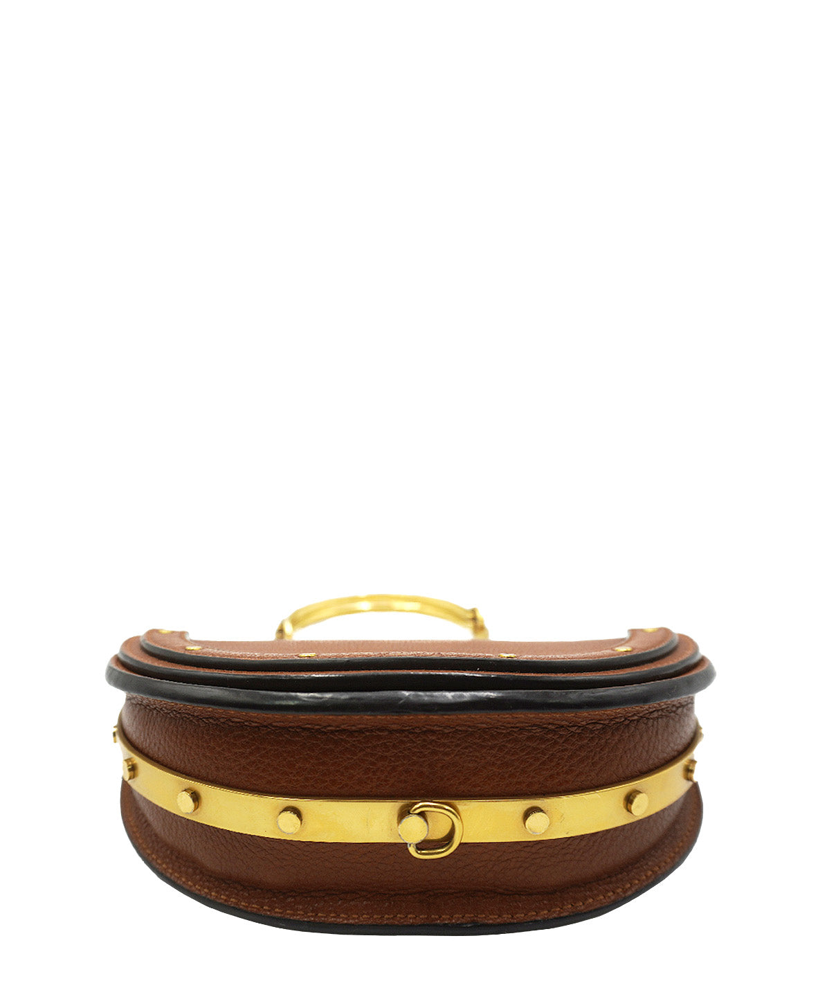 Small Nile Minaudiere Bracelet Bag Caramel