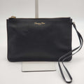 Christian Dior Leather Black Wristlet