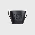 SMALL LEATHER BUCKET BAG TRIOMPHE