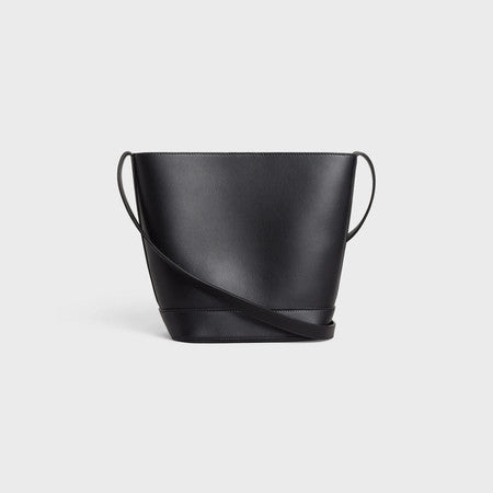 SMALL LEATHER BUCKET BAG TRIOMPHE