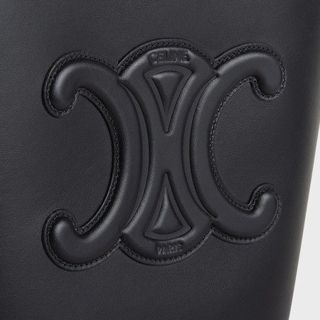 SMALL LEATHER BUCKET BAG TRIOMPHE