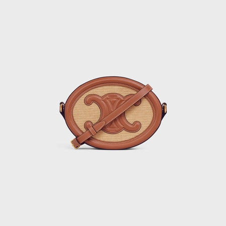 OVAL LEATHER BAG TRIOMPHE