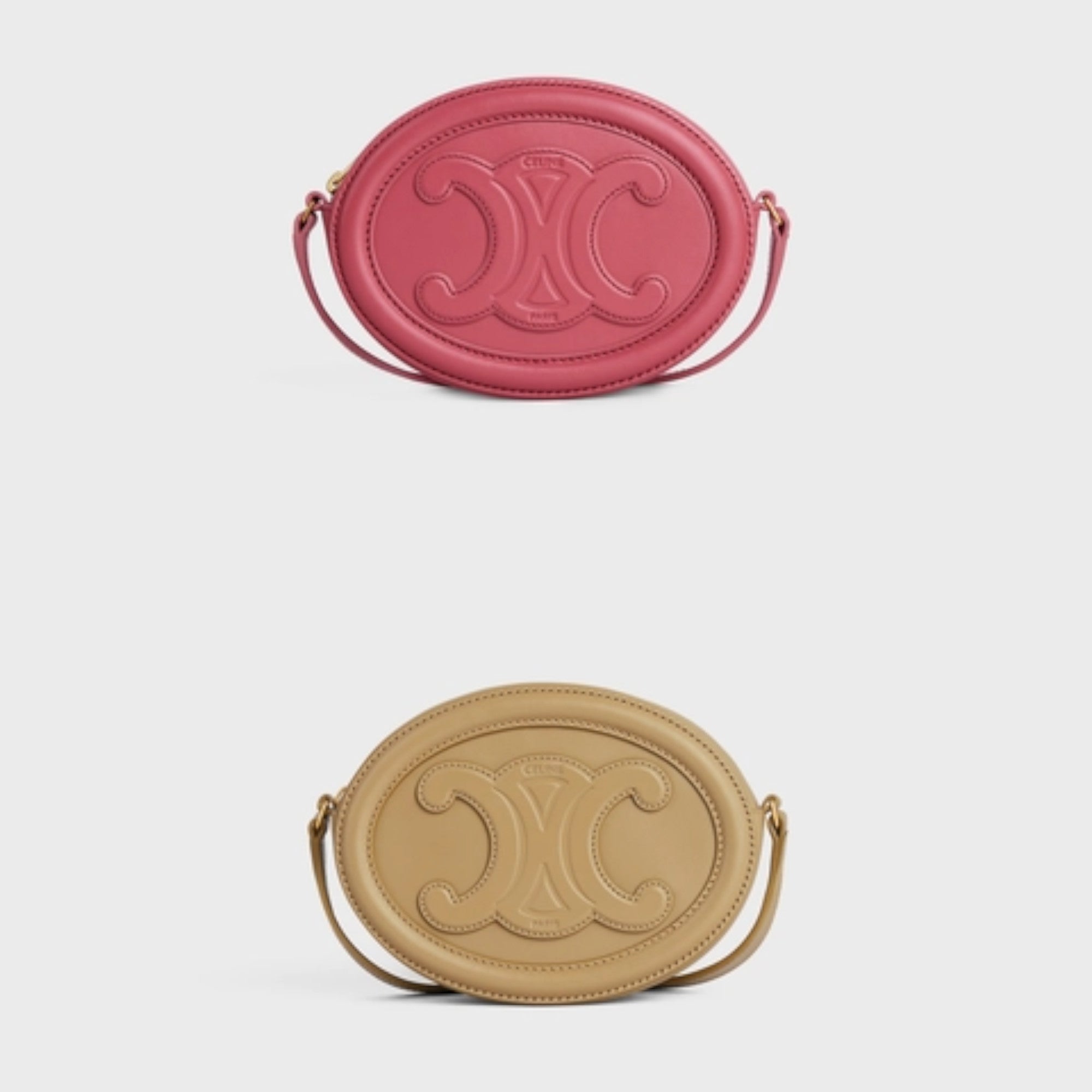 OVAL SHOULDER BAG IN TRIOMPHE
