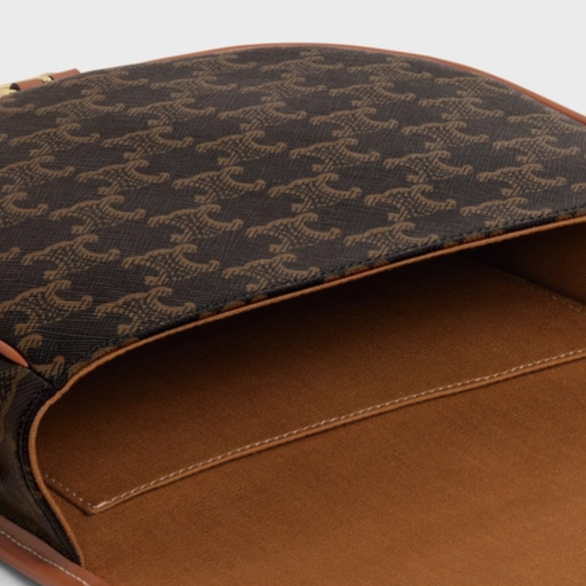 LARGE FOLCO BAG WITH STRAP IN TRIOMPHE