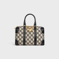 SMALL BOSTON BAG IN TEXTILE WITH TRIOMPHE EMBROIDERY