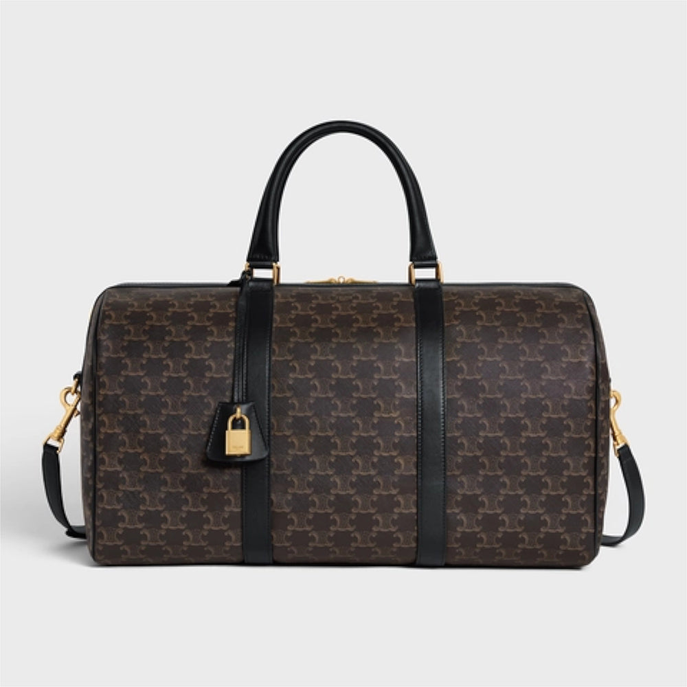MEDIUM TRAVEL BAG IN TRIOMPHE CANVAS AND CALFSKIN