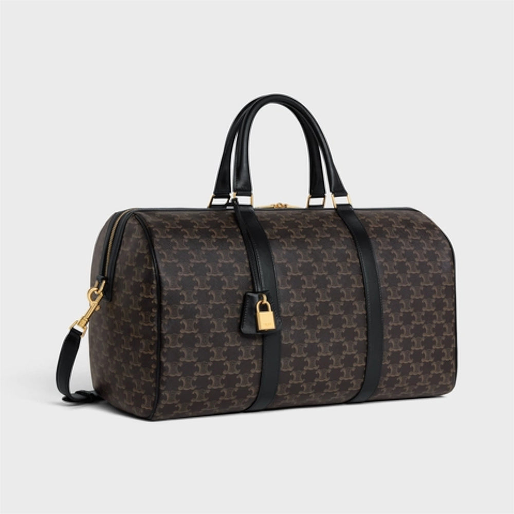 MEDIUM TRAVEL BAG IN TRIOMPHE CANVAS AND CALFSKIN