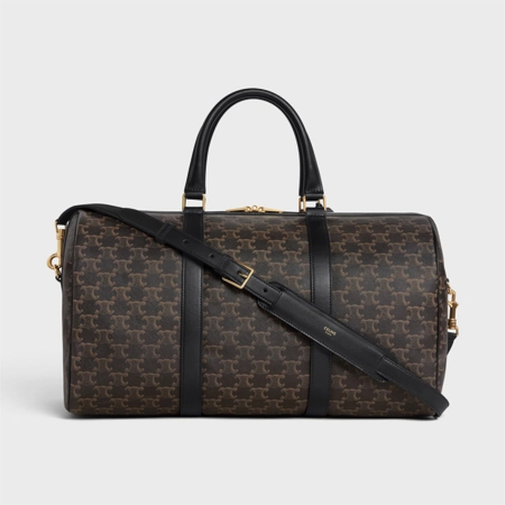 MEDIUM TRAVEL BAG IN TRIOMPHE CANVAS AND CALFSKIN