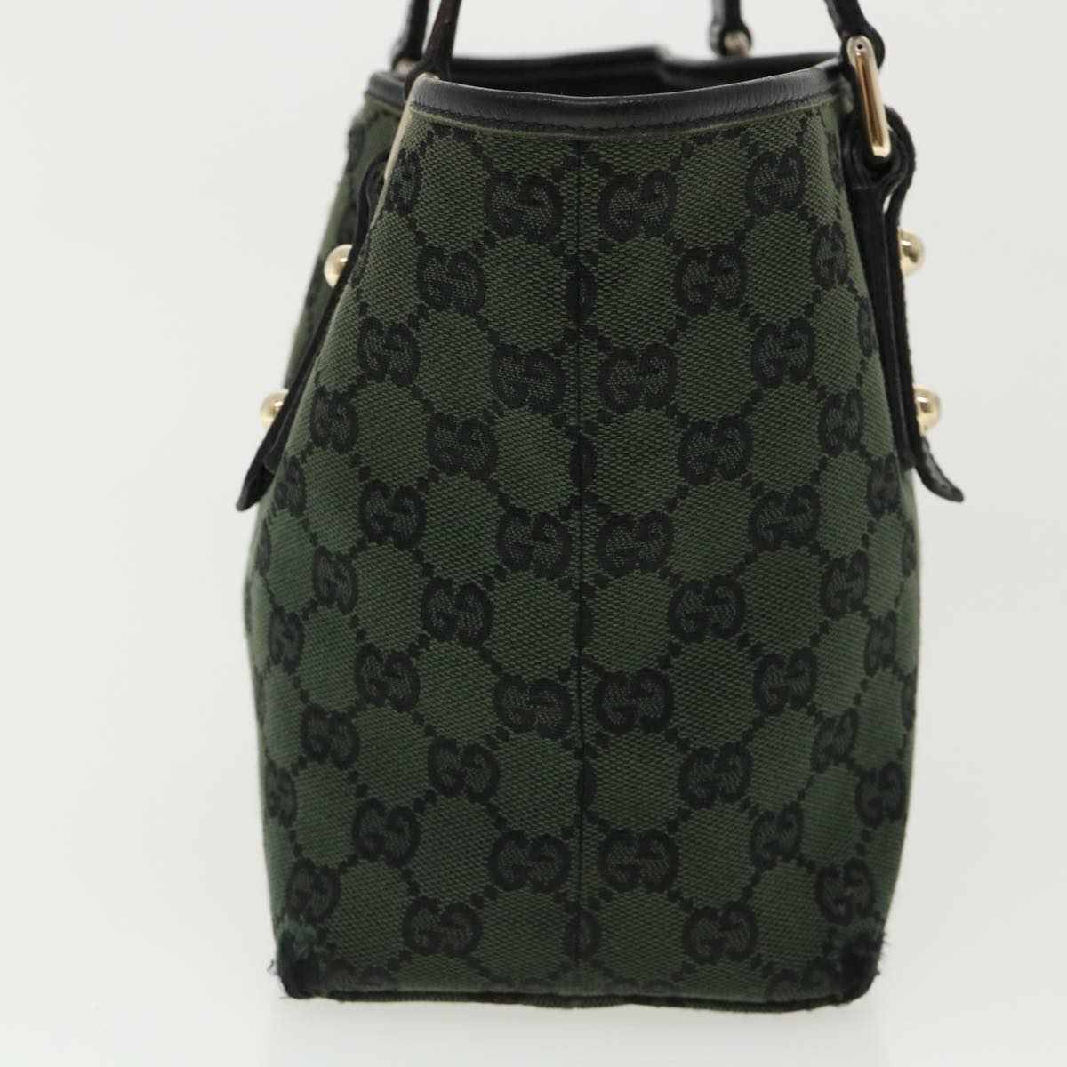 GUCCI GG Canvas Hand Bag Green 257249 cl363