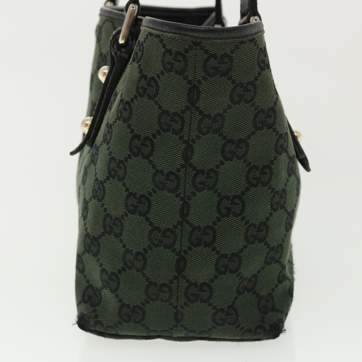 GUCCI GG Canvas Hand Bag Green 257249 cl363