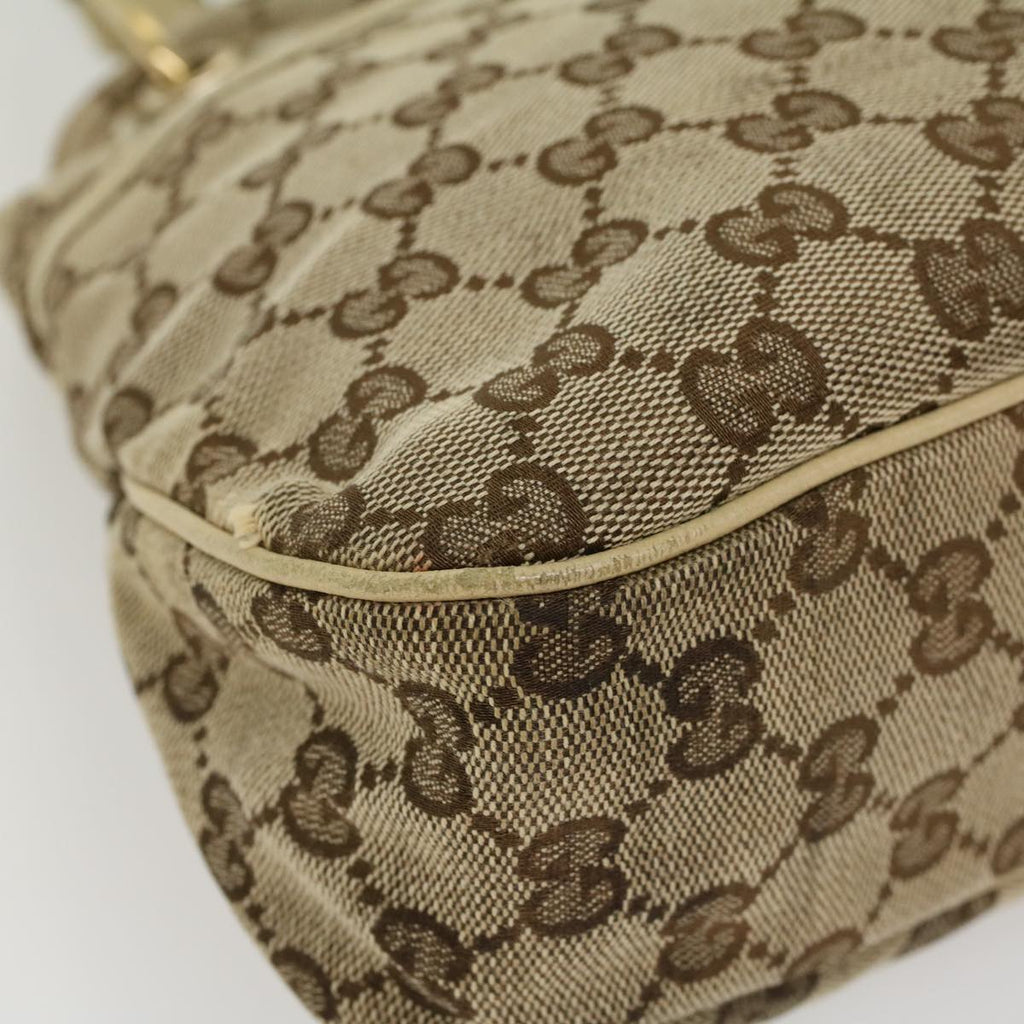 GUCCI GG Canvas Shoulder Bag Beige White 121023 cl571